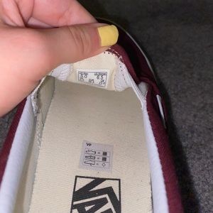 Maroon womens vans